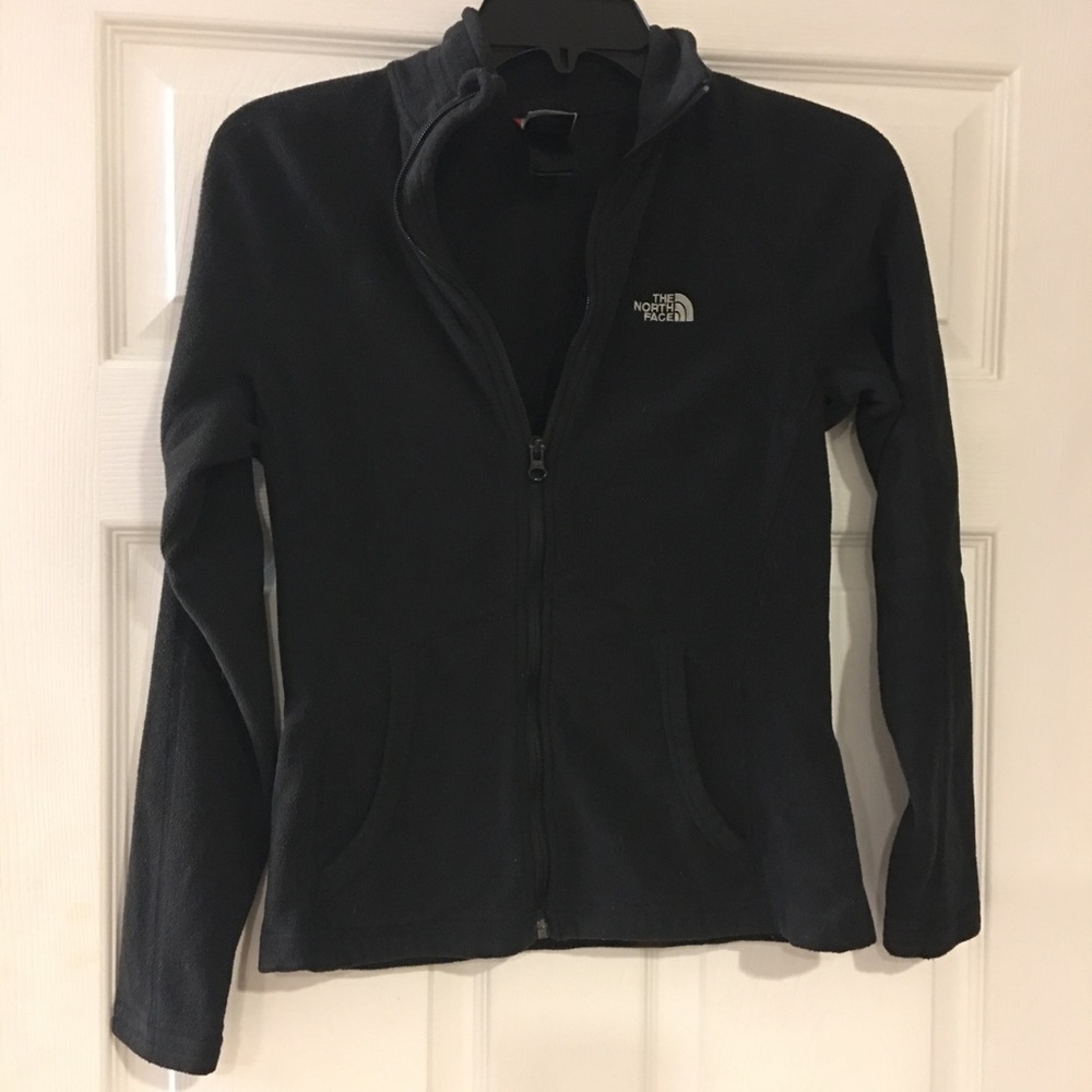 The North Face black fleece zip up jacket​
